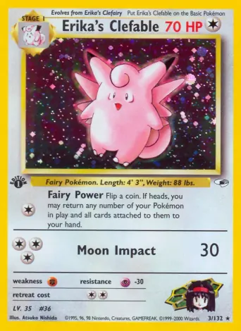 Erika's Clefable Pokémon card #3