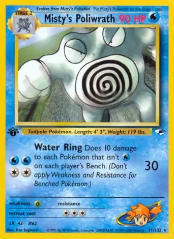 Misty's Poliwrath Pokémon card #31