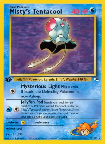 Misty's Tentacool Pokémon card #32