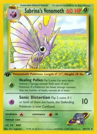 Sabrina's Venomoth Pokémon card #34