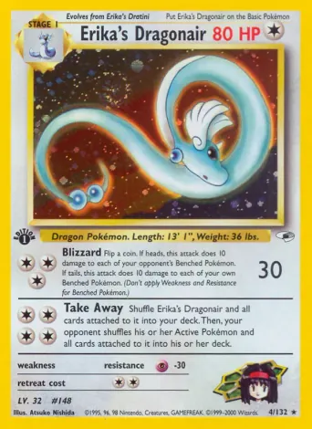 Erika's Dragonair Pokémon card #4
