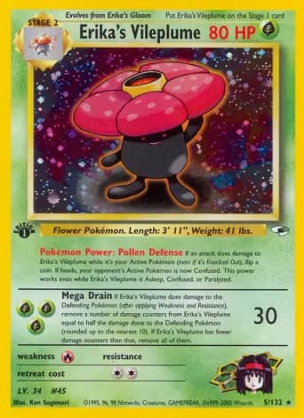 Erika's Vileplume Pokémon card #5