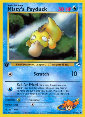 Misty's Psyduck Pokémon card #54