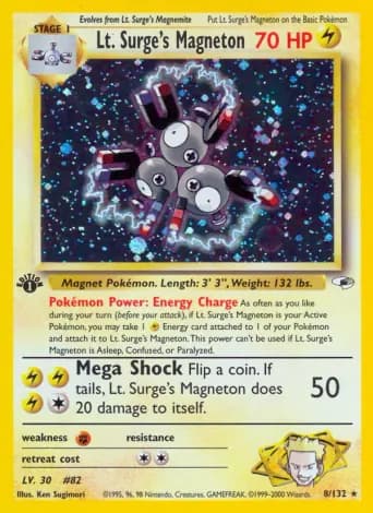 Lt. Surge's Magneton Pokémon card #8