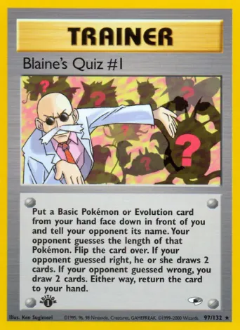 Blaine's Quiz #1 Pokémon card #97