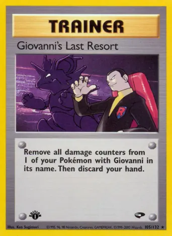 Giovanni's Last Resort Pokémon card #105