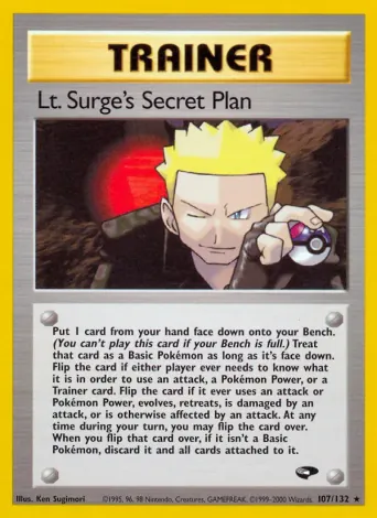 Lt. Surge's Secret Plan Pokémon card #107