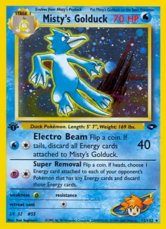 Misty's Golduck Pokémon card #12