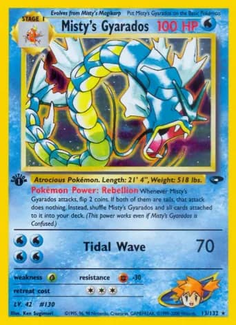 Misty's Gyarados Pokémon card #13
