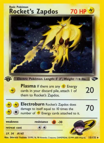 Rocket's Zapdos Pokémon card #15