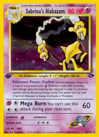 Sabrina's Alakazam Pokémon card #16