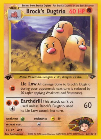 Brock's Dugtrio Pokémon card #22