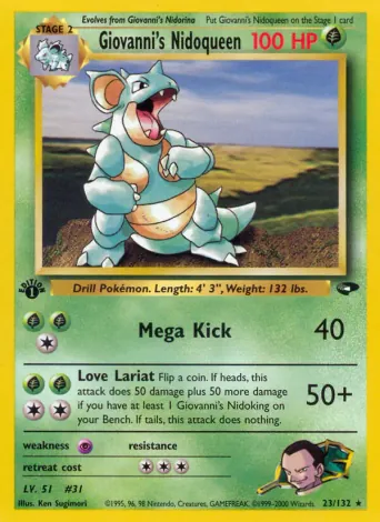 Giovanni's Nidoqueen Pokémon card #23