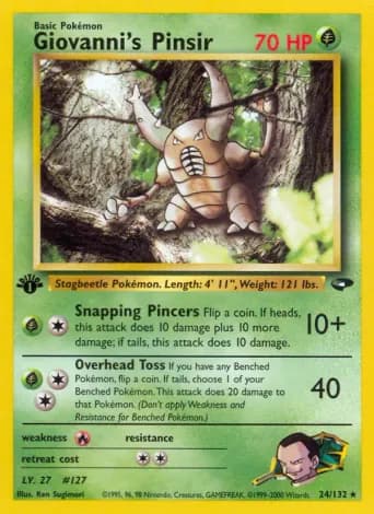 Giovanni's Pinsir Pokémon card #24