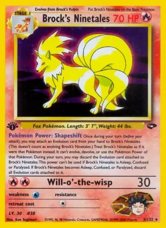 Brock's Ninetales Pokémon card #3