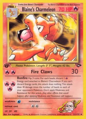 Blaine's Charmeleon Pokémon card #31