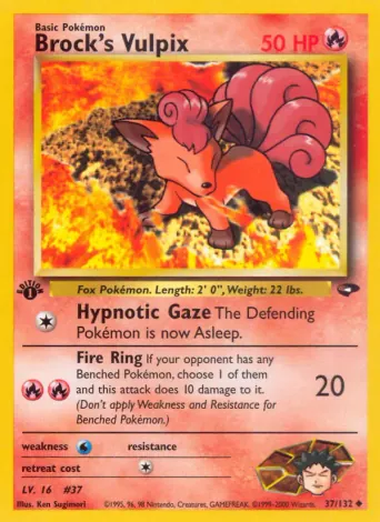 Brock's Vulpix Pokémon card #37
