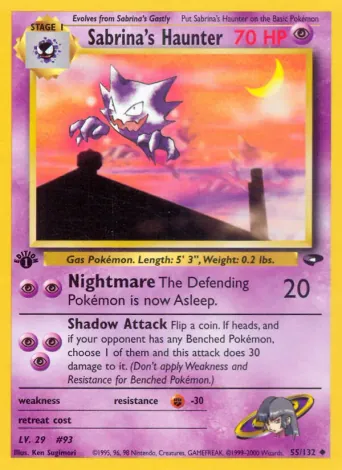 Sabrina's Haunter Pokémon card #55