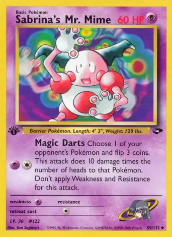 Sabrina's Mr. Mime Pokémon card #59