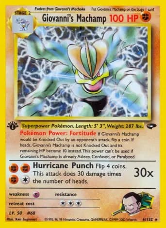 Giovanni's Machamp Pokémon card #6