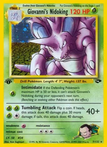 Giovanni's Nidoking Pokémon card #7