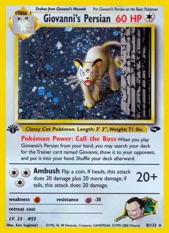 Giovanni's Persian Pokémon card #8