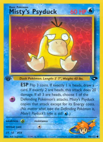 Misty's Psyduck Pokémon card #90