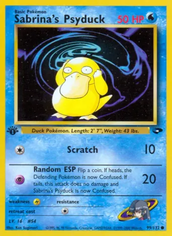 Sabrina's Psyduck Pokémon card #99