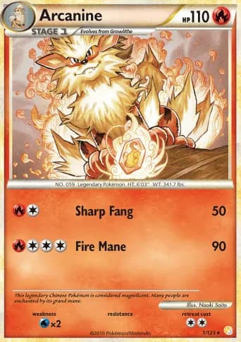 Arcanine Pokémon card #1