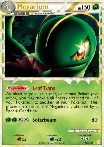 Meganium Pokémon card #109