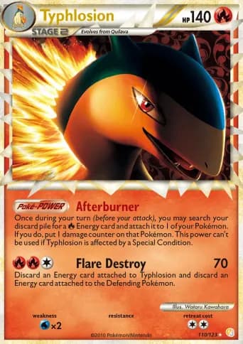 Typhlosion Pokémon card #110