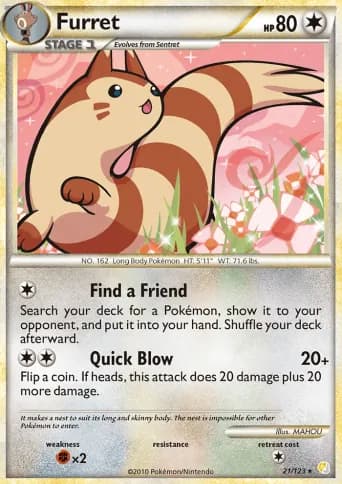 Furret Pokémon card #21