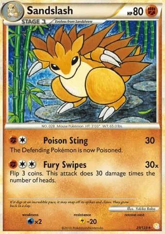 Sandslash Pokémon card #29