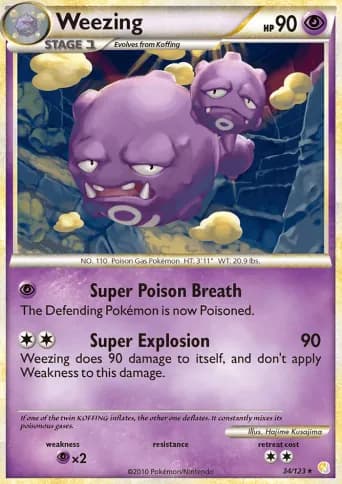 Weezing Pokémon card #34