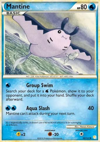 Mantine Pokémon card #45