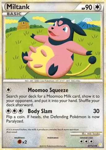 Miltank Pokémon card #47