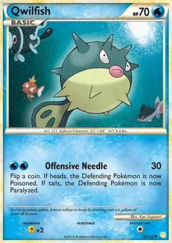 Qwilfish Pokémon card #50