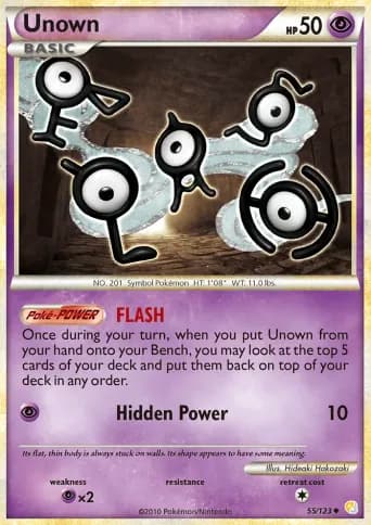Unown Pokémon card #55