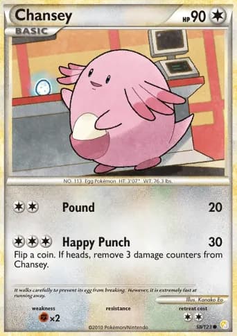 Chansey Pokémon card #58