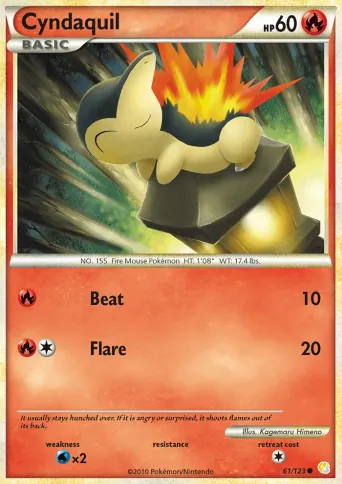 Cyndaquil Pokémon card #61