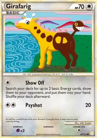 Girafarig Pokémon card #64