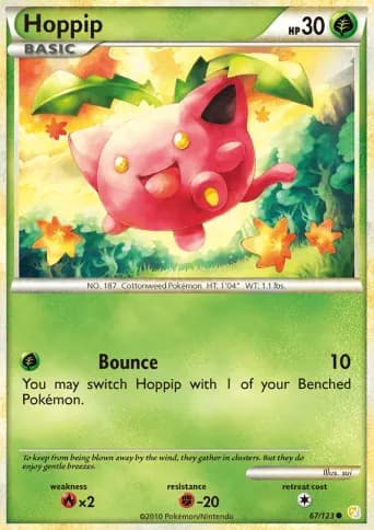 Hoppip Pokémon card #67