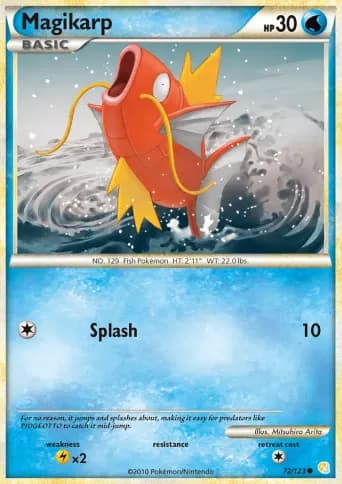 Magikarp Pokémon card #72