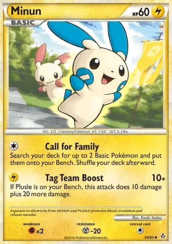 Minun Pokémon card #34