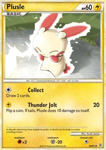 Plusle Pokémon card #36