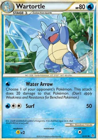 Wartortle Pokémon card #42
