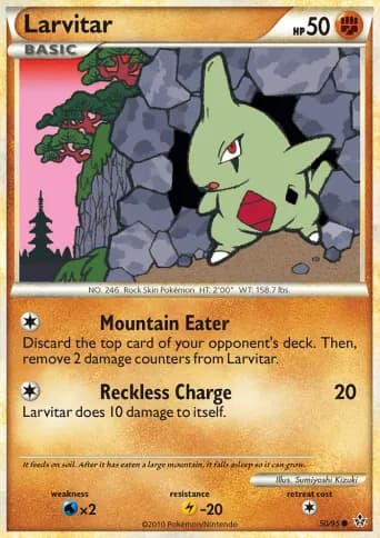 Larvitar Pokémon card #50