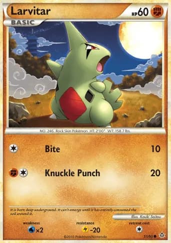 Larvitar Pokémon card #51