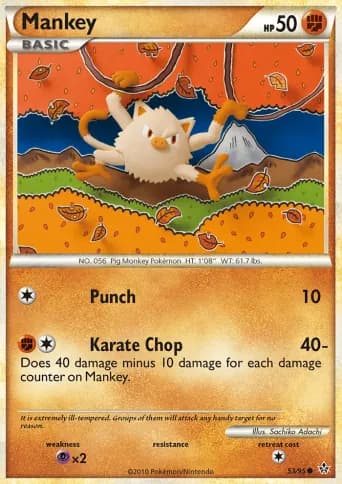 Mankey Pokémon card #53
