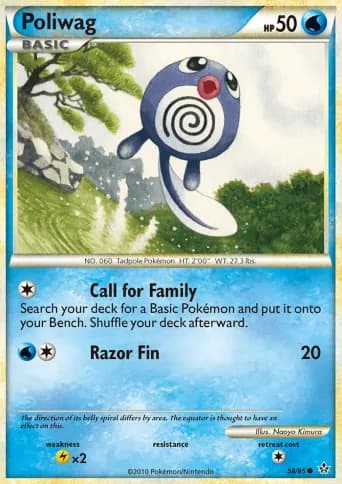 Poliwag Pokémon card #58